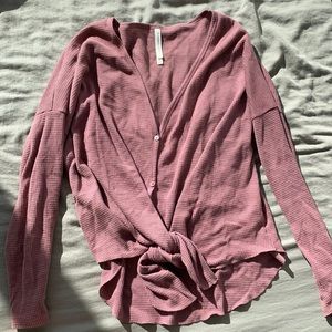 Babaton waffle lounge sweater